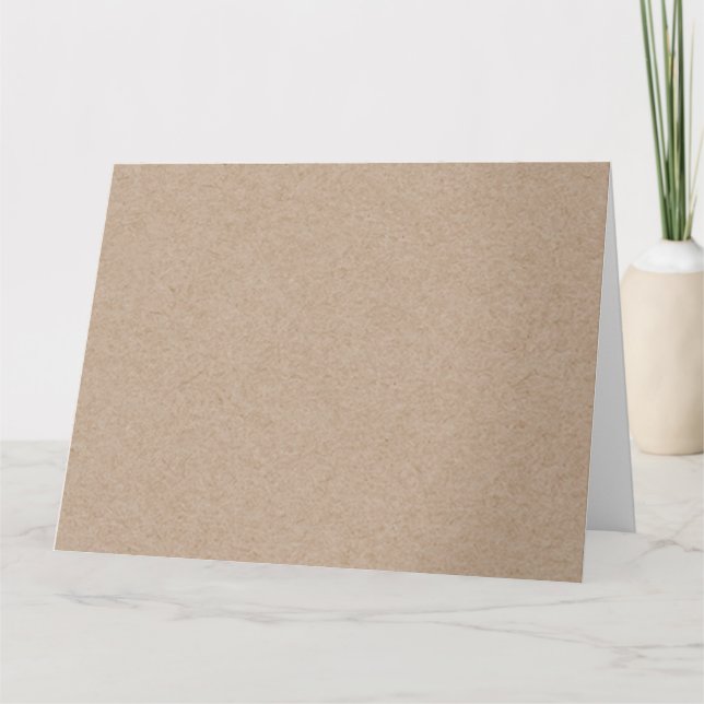 Cartão Plano de fundo do papel Kraft castanho impresso (Frente)
