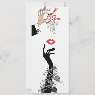 Cartão plano de ilustração Mistletoe Mishead 19