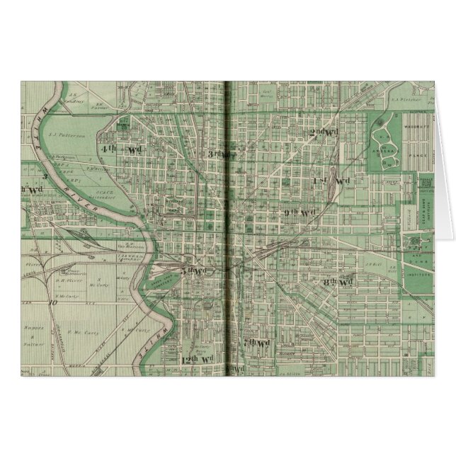 Cartão Plano de Indianápolis (Frente Horizontal)