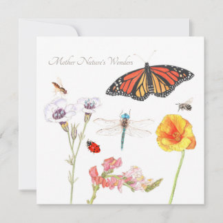 Cartão plano de maravilhas da Mãe Natureza