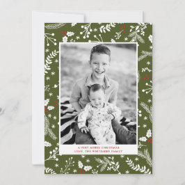 Cartão Plano de Natal do Exército Verde Militar