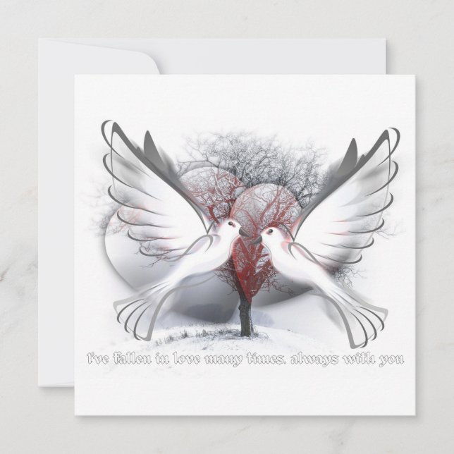 Cartão plano de presente para dia de os namorados  (Frente)