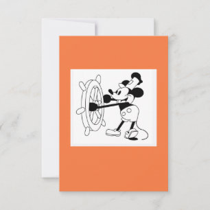 Cartão plano de tamanho médio Steamboat Willie des