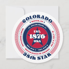 Cartão plano de tipografia circular do estado do C