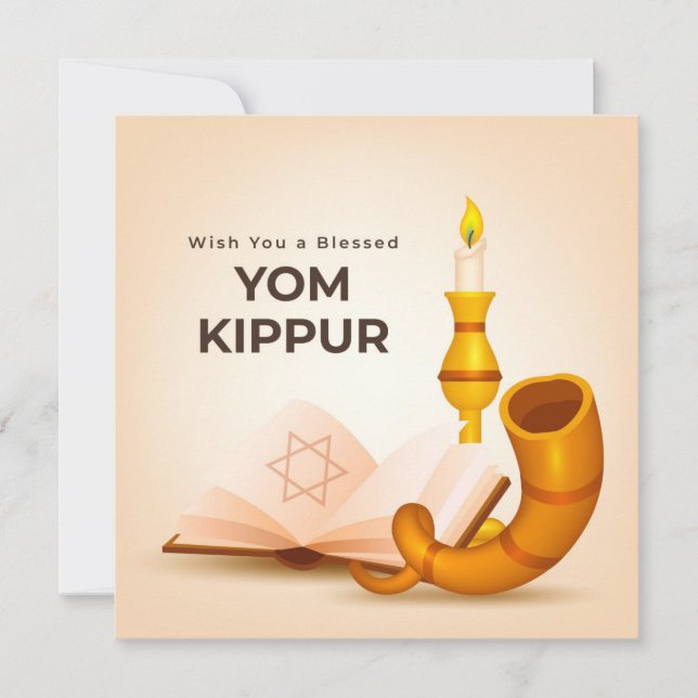 Cartão Plano de Yom Kipur Abençoado (Frente)