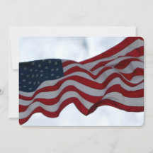 Cartão Plano Dia dos Veteranos Bandeira Americana