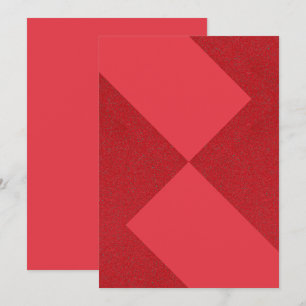 Cartão Plano Diamante Vermelho Abstrato – Personal
