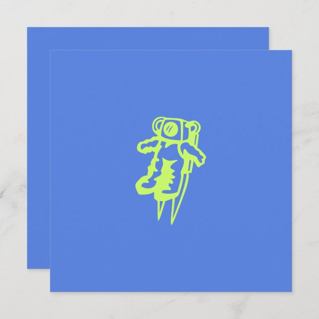 Cartão Plano do Astronauta (Frente/Verso)