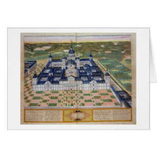 Cartão Plano do monastério do EL Escorial, 'de Civita