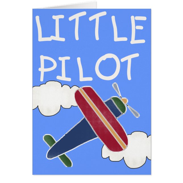 Cartão Plano e piloto pequeno das nuvens (Frente)