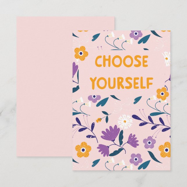 Cartão plano Escolha você mesmo (Frente/Verso)