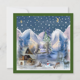 Cartão plano Feliz de Natal