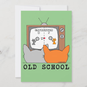 Cartão Plano - Gatos de Jogos de Vídeo Retro OLD S