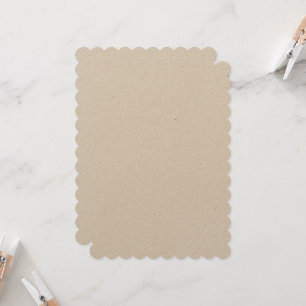 Cartão Plano Kraft Escalloped