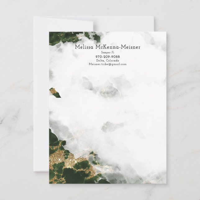 Cartão plano Melissa 3 (Frente)