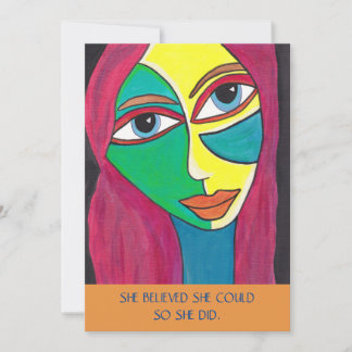 Cartão Plano Mulheres de Espírito "Ela Acreditava