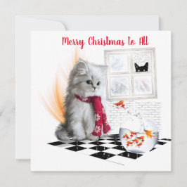 Cartão plano natalino