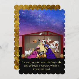 Cartão plano natalino