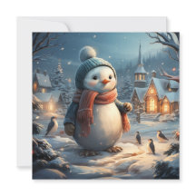 Cartão plano para cenas de inverno bonitas