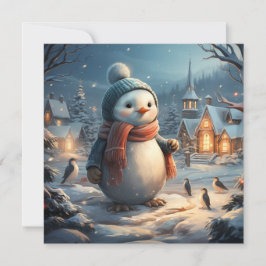 Cartão plano para cenas de inverno bonitas