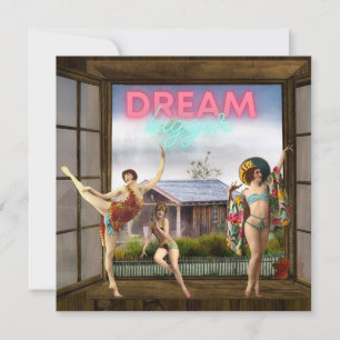 Cartão plano para dançarinas de arte alterada mais