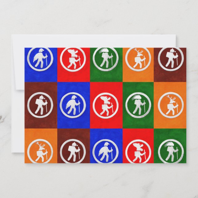 Cartão plano para marcadores de trilha animal (Frente)