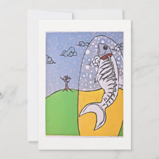 Cartão plano "Peixe é nojento"