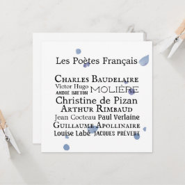 Cartão plano Poetas Franceses