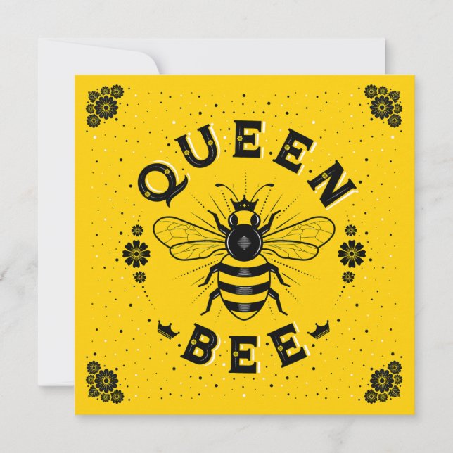 Cartão plano Queen Bee (5.25x5.25) (Frente)
