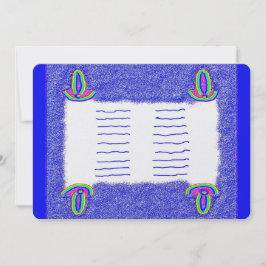 Cartão plano Rainbow Torah bar mitzvah bat mitzvah