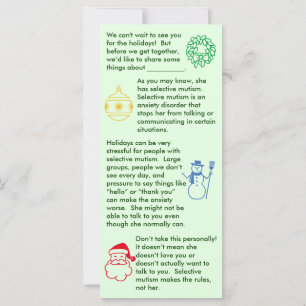 Cartão plano seletivo para a garota de natal Muti