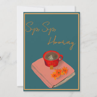 Cartão plano Sip Sip Hooray