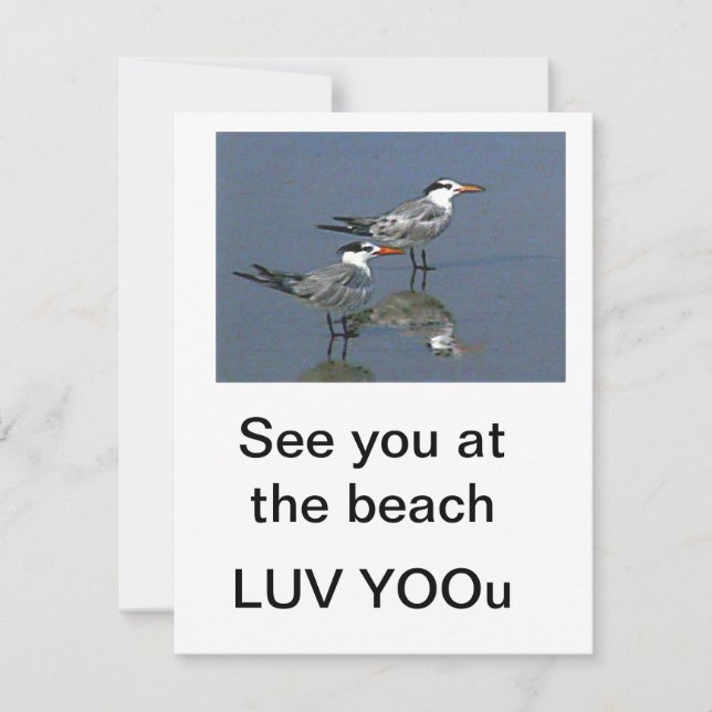 Cartão plano Vejo você na praia JGibney The Museum (Frente)