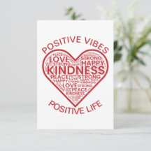 Cartão Plano Vibrações Positivas Vida Positiva