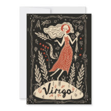 Cartão plano - Virgo Celestial Zodiac Art
