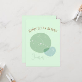 Cartão plano Zodiac Birthday Taurus