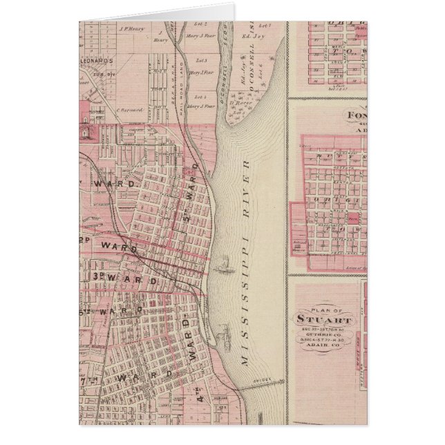 Cartão Planos de Burlington, Greenfield (Frente)