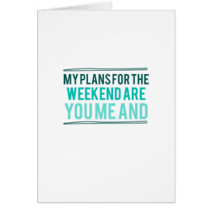 Cartão Planos para o fim de semana