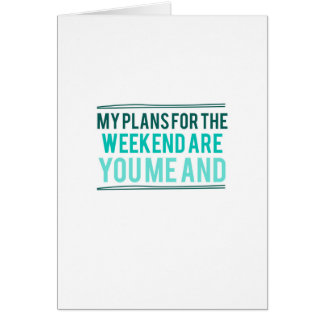Cartão Planos para o fim de semana