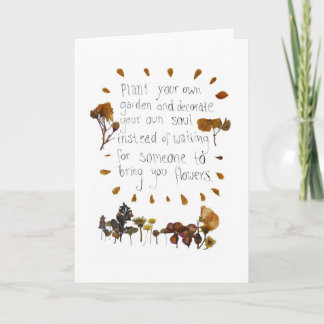 Cartão Plant Your Own Garden Inspirational