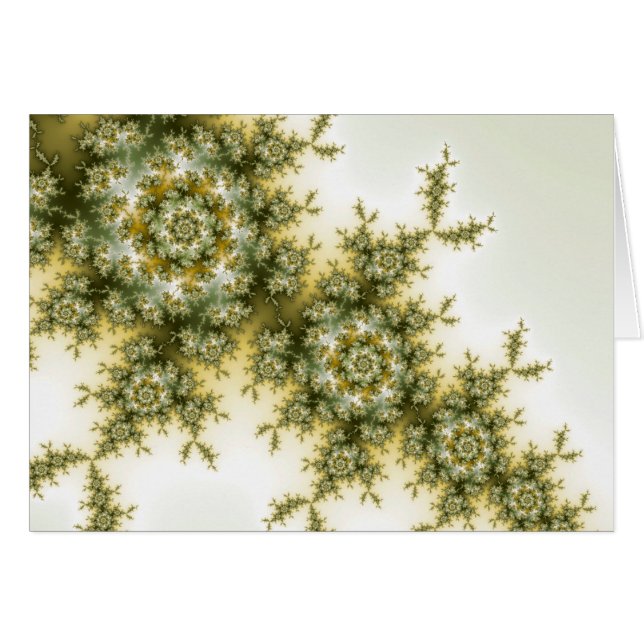 Cartão Planta Selvagem - Arte Fractal Mandelbrot (Frente Horizontal)