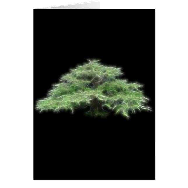 Cartão Planta verde da árvore dos bonsais (Frente)