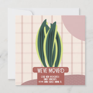 Cartão Plantas de Casa de Endereço de NOVA MUDANÇA Modern