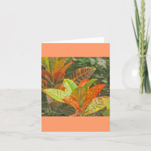 Cartão "Plantas Tropicais Coloridas"