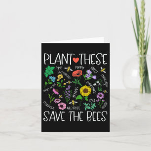 Cartão Plante Estas Flores Selvagens Apoiam o Dia da Terr