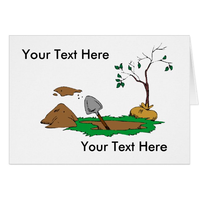 Cartão Plante uma árvore - 2 (Frente Horizontal)