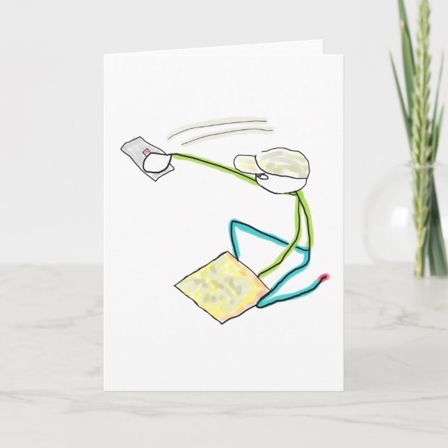 Cartão Plasterer Stickman (Frente)