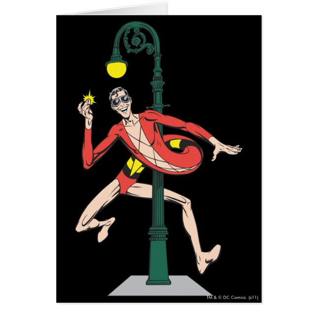 Cartão Plastic Man Wraps Streetlight (Frente)