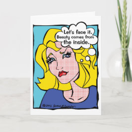 Cartão Plastic Surgery Get Well Funny Comic Book Woman