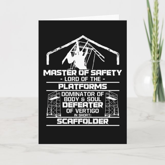 Cartão Plataformas Lord de Segurança Mestre Scaffolder (Frente)